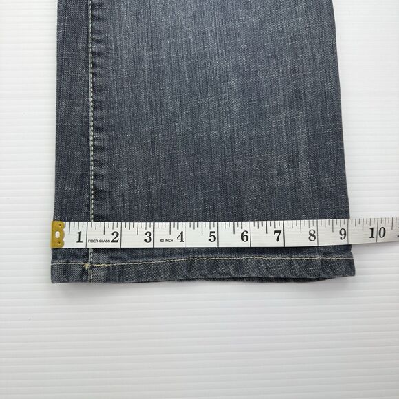 Daisy Fuentes Moda Jeans Women’s Sz 12 Bootcut Low Rise Denim Blue Y2K Style - Picture 9 of 12